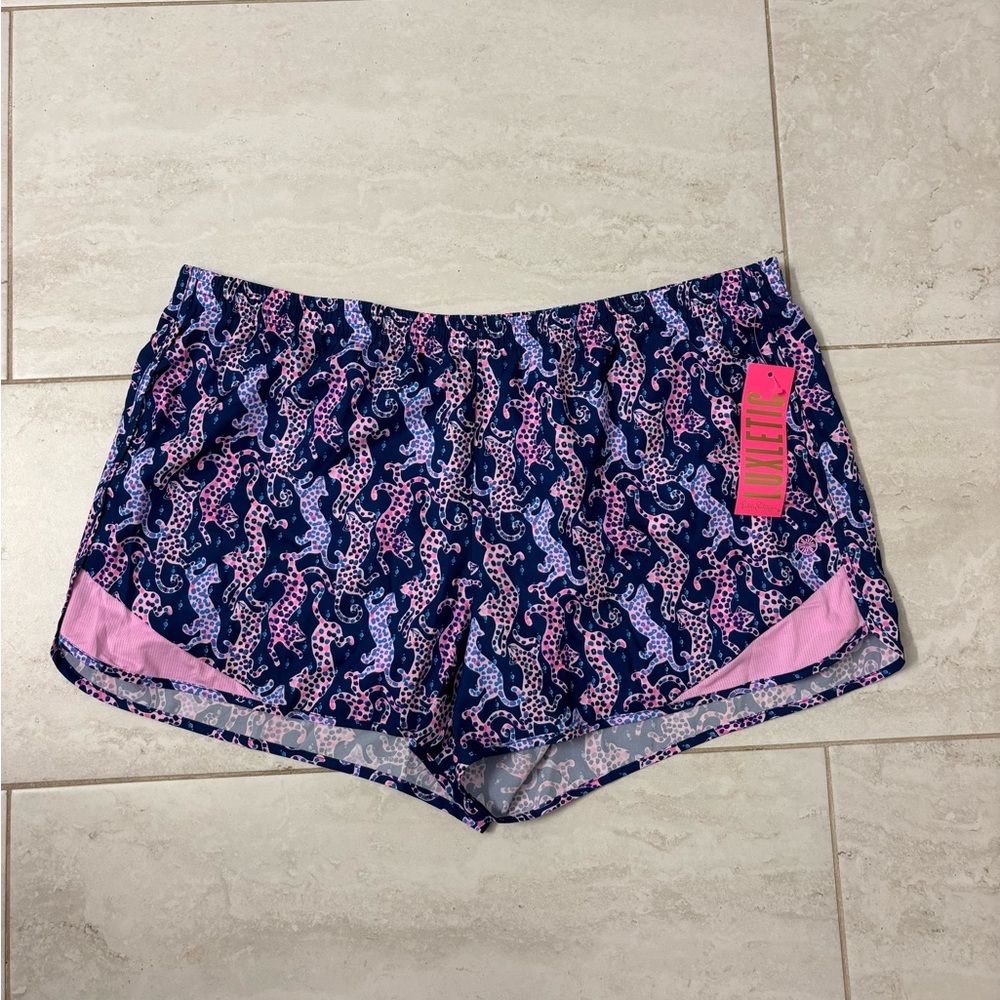Leopard Luxletic shorts NWT